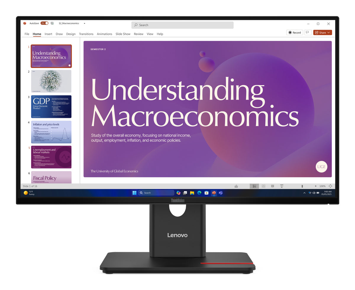 Lenovo ThinkVision T24D-40 monitor de computadora 60,5 cm (23.8") 1920 x 1080 Pixeles Full HD LED Negro