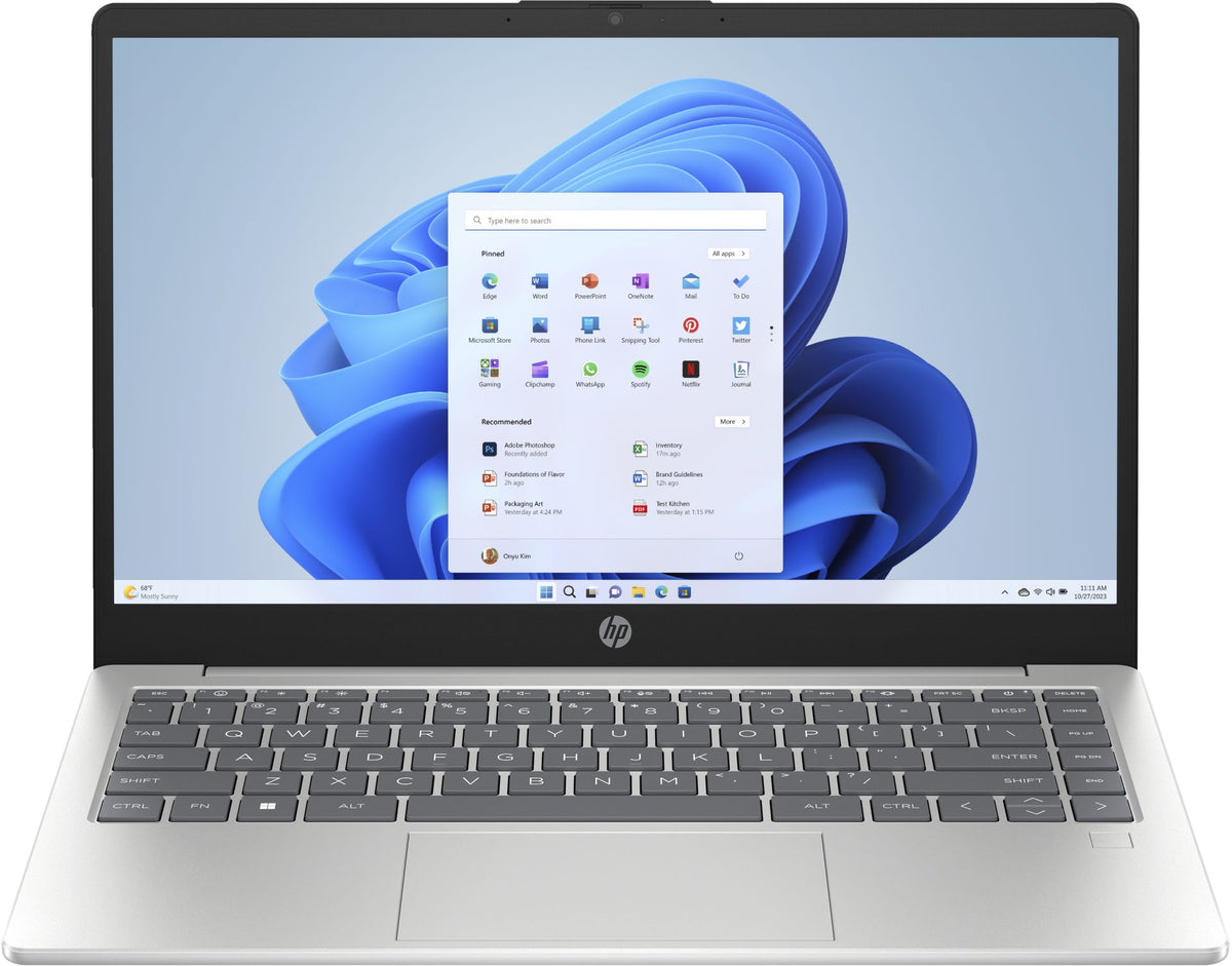 HP 14-ep1000la Intel Core Ultra 5 125H Computadora portátil 35,6 cm (14") Full HD 16 GB DDR5-SDRAM 512 GB SSD Wi-Fi 6 (802.11ax) Windows 11 Home AI PC Plata