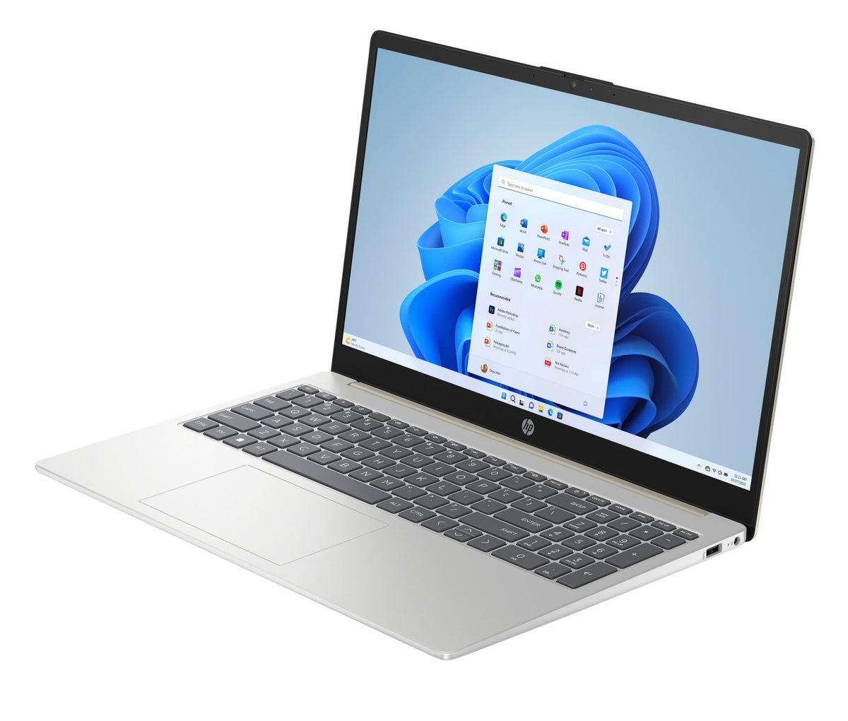 HP 15-fc0043la AMD Ryzen™ 3 7320U Computadora portátil 39,6 cm (15.6") Full HD 8 GB LPDDR5-SDRAM 512 GB SSD Wi-Fi 6 (802.11ax) Windows 11 Home Oro