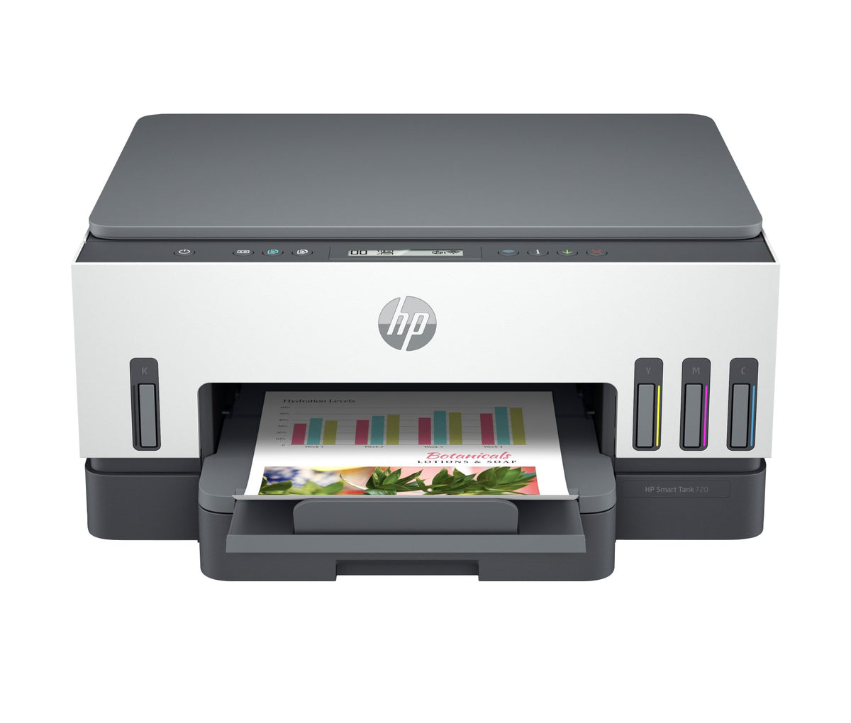HP Smart Tank 720 Conexiones inalámbricas All-in-One Color Impresora, Impresión a doble cara; Copiadora, escáner