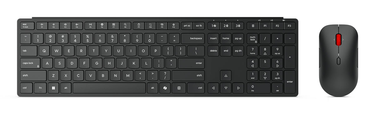 Lenovo 4X31S04814 teclado Ratón incluido Oficina RF inalámbrico + bluetooth Español Negro